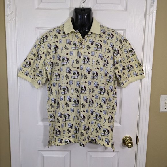 Tabasco Shirts Vintage Tabasco Golf Polo Shirts Yellow Parrot
